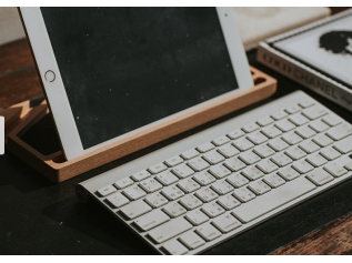 Wooden Storage Accessory Tray Organizer/ Phone/tablet Stand Holder - Keyboard design