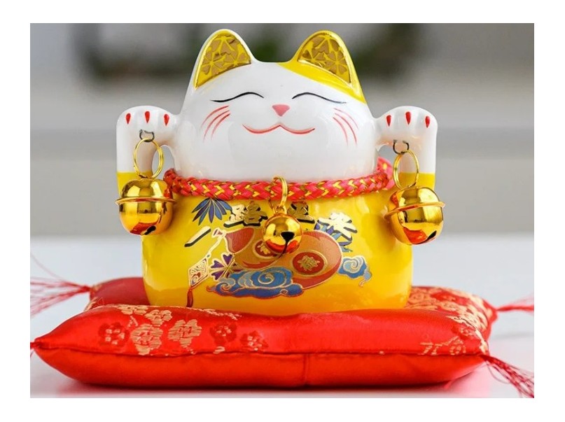 Mid Size Lucky Cat (Yellow)