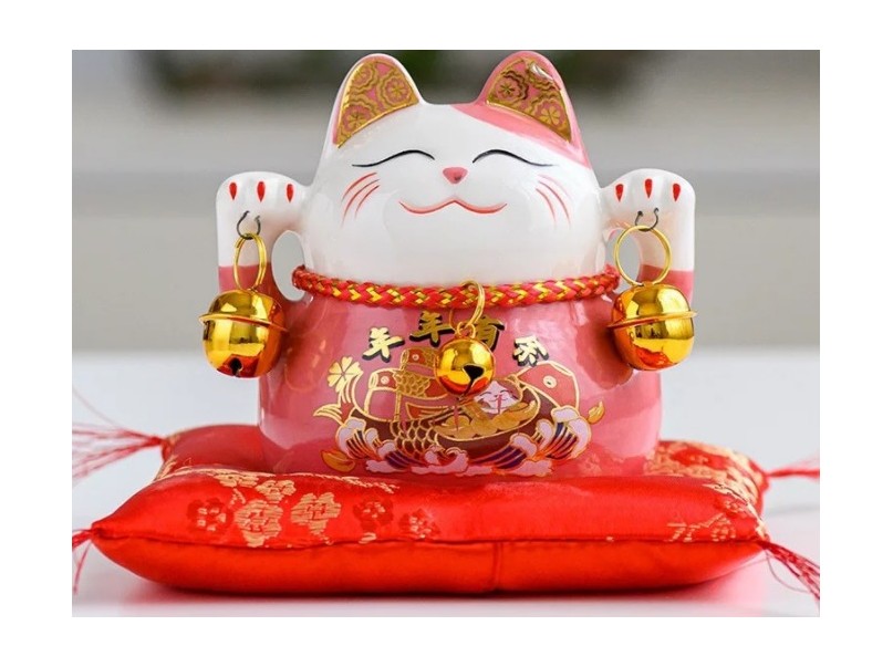 Mid Size Lucky Cat (Pink)