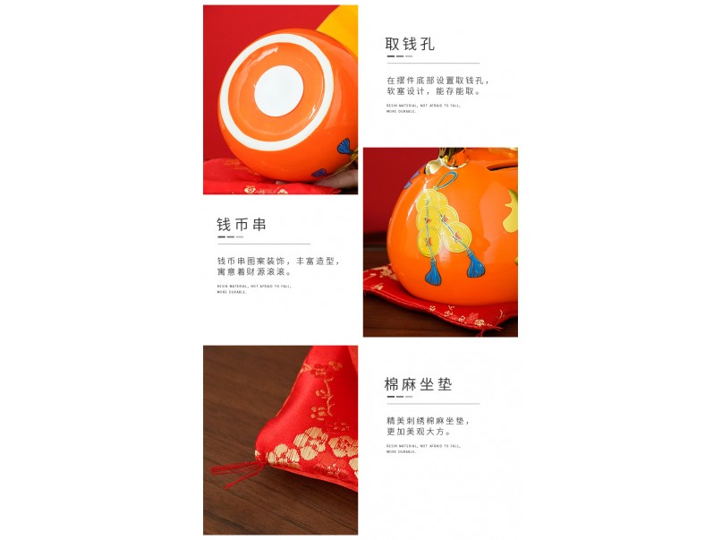 Fortune Dragon Coin Bank_Orange