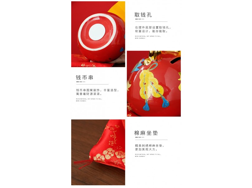 Fortune Dragon Coin Bank_Red