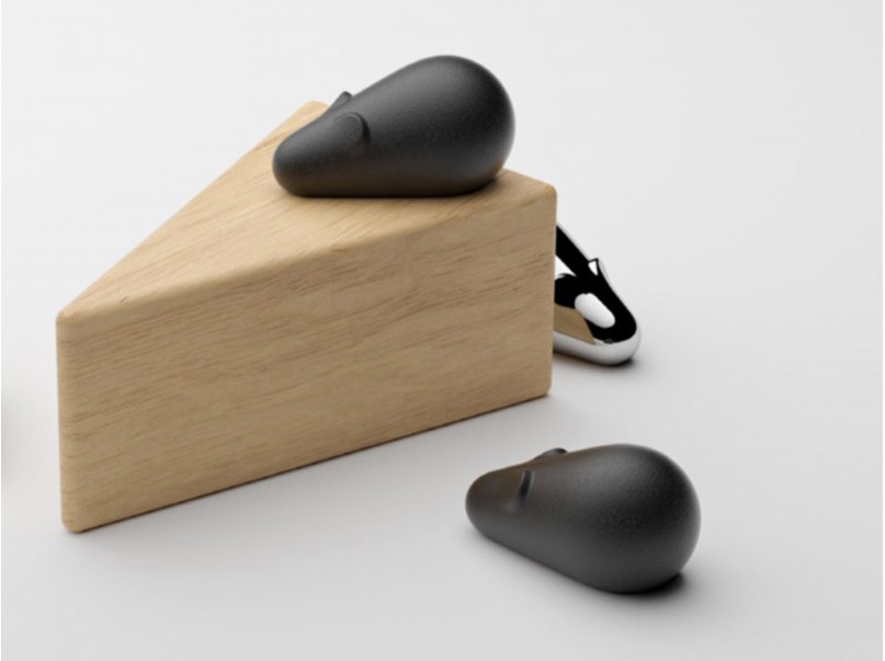 Enhanz360 Alloy Rat Figurine Paperweight Desk Home Decoration