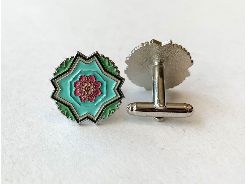 w.yarn Peranakan Inspired Cufflink - Green
