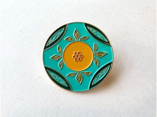 w.yarn Peranakan Inspired Brooch - Blue
